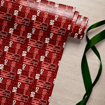 Ho Ho Typografie Weihnachtsrot