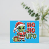 Ho Ho UFO Feiertagspostkarte (Stehend Vorderseite)
