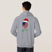 HO HO USA HOODIE (Schwarz voll)