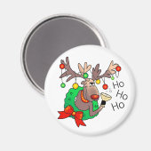 HO HO von SHARON SHARPE Magnet (Vorderseite/Rückseite)