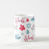 Ho Ho Weihnachten Blumenurlaub Tasse (Mittel)