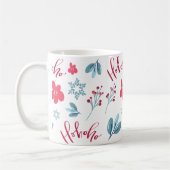 Ho Ho Weihnachten Blumenurlaub Tasse (Links)