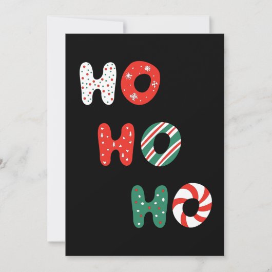 Ho Ho Weihnachten Einladung (Vorderseite)