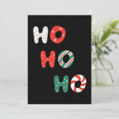 Ho Ho Weihnachten Einladung (Stehend Vorderseite)