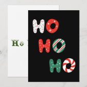 Ho Ho Weihnachten Einladung (Vorne/Hinten)