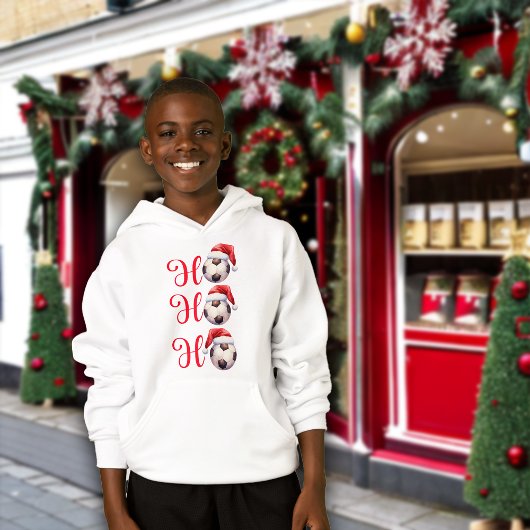 Ho Ho Weihnachten Fußball-Boys Hoodie