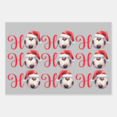 Ho Ho Weihnachten Fußball / Fußball Geschenkpapier Set (Vorderseite)