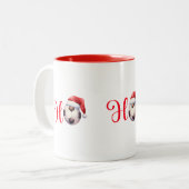 Ho Ho Weihnachten Fußball/Fußball-Individuelle Nam Zweifarbige Tasse (Vorderseite Links)