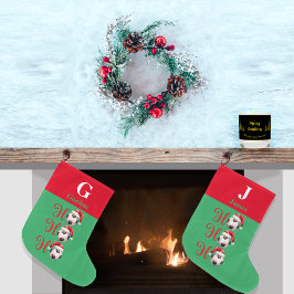 Ho Ho Weihnachten Fußball Großer Weihnachtsstrumpf