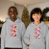 Ho Ho Weihnachten Fußball-Mädchen Hoodie