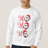 Ho Ho Weihnachten Fußball Männer Sweatshirt (Vorderseite)