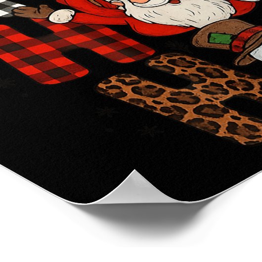 Ho Ho Weihnachten Pajama für Kinder Männer Frauen  Poster (Ecke)