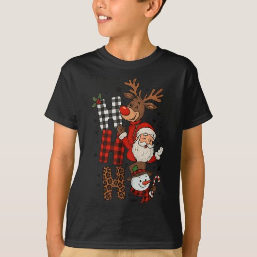 Ho Ho Weihnachten Pajama für Kinder Männer Frauen T-Shirt (Vorderseite)