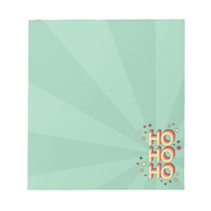 Ho ho Weihnachten Saisonstars Retrodesign Notizblock