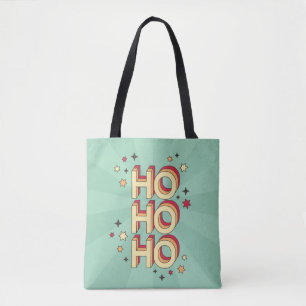 Ho ho Weihnachten Saisontext und Stars Tasche