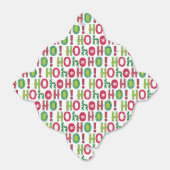 Ho Ho Weihnachten Spaß Modern Red Green Pattern Geschenkschachtel (Ungefaltet)