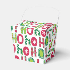 Ho Ho Weihnachten Spaß Modern Red Green Pattern Geschenkschachtel