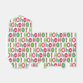 Ho Ho Weihnachten Spaß Modern Red Green Pattern Geschenkschachtel (Ungefaltet)