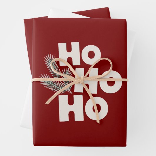 Ho Ho Weihnachten Weihnachtsgeschenke Saison Geschenkpapier Set (Beispiel)