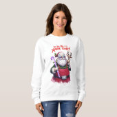 Ho Ho. Weihnachten Zeit niedliche Weihnachtsgestal Sweatshirt (Vorne ganz)