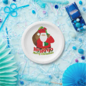 Ho ho Weihnachts-Party Weihnachtsschild Pappteller (Party)