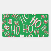 HO HO Weihnachts-Textmuster weiß grün rot Banner (Horizontal)
