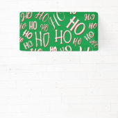 HO HO Weihnachts-Textmuster weiß grün rot Banner (InSitu)