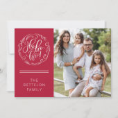 Ho ho! Weihnachts-Urlaub Fotokarte Einladung (Vorderseite)