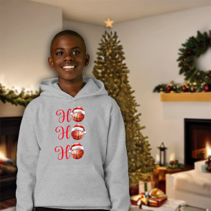 Ho Ho Weihnachtsbasketball Kinder Hoodie