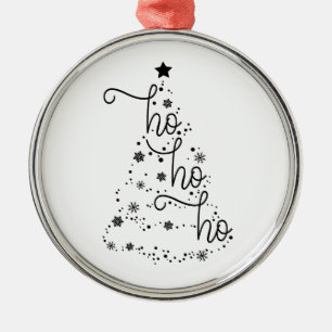 Ho Ho Weihnachtsbaum Snowflake Ornament Aus Metall