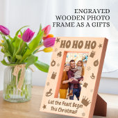 HO HO Weihnachtsgrüße Personalisiertes Geschenk Geätzte Rahmen