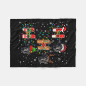 Ho Ho Weihnachtsmannmütze Elf Matching Labrador Re Fleecedecke (Vorderseite (Horizontal))