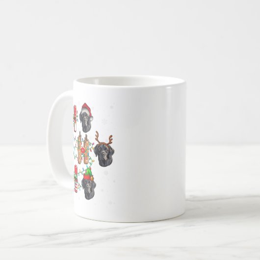 Ho Ho Weihnachtsmannmütze Elf Matching Labrador Re Kaffeetasse (Vorderseite Links)
