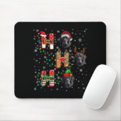 Ho Ho Weihnachtsmannmütze Elf Matching Labrador Re Mousepad (Mit Mouse)