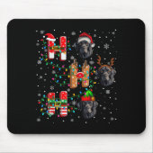 Ho Ho Weihnachtsmannmütze Elf Matching Labrador Re Mousepad (Vorne)