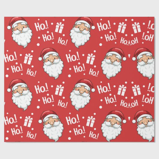 Ho Ho Weihnachtswrapping Paper Geschenkpapier (Flach)