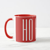 HO HO - weiß auf rot Tasse (Links)