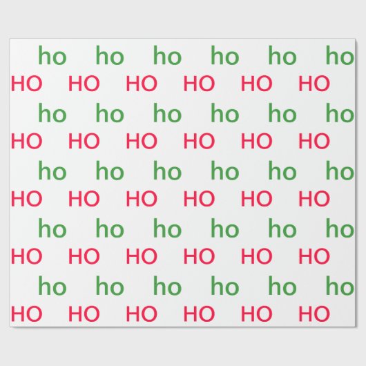 HO HO Wrapping Paper Geschenkpapier (Flach)