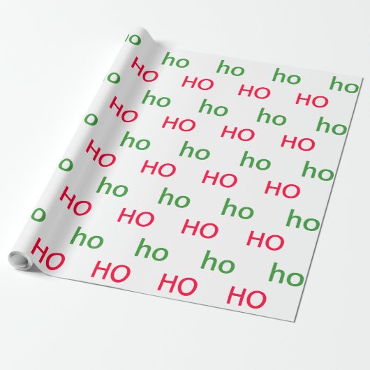 HO HO Wrapping Paper Geschenkpapier (Ungerollt)