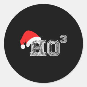 Ho Ho X 3 Dritter Power - Weihnachtsfeiertag Runder Aufkleber