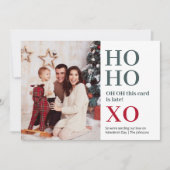 Ho Ho XO Valentinstag Feiertagskarte (Vorderseite)