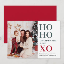 Ho Ho XO Valentinstag Feiertagskarte