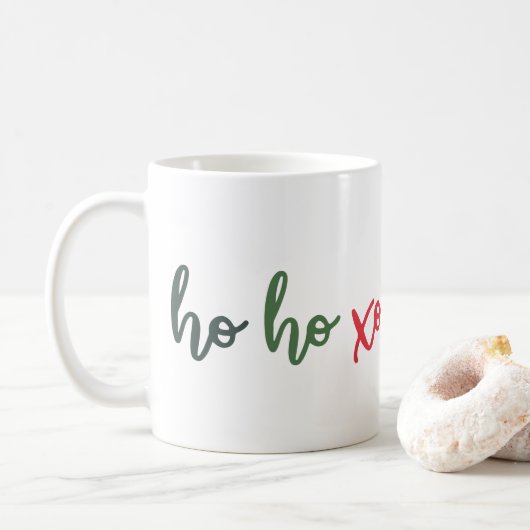 Ho Ho Xo WeihnachtsTasse Kaffeetasse (Mit Donut)