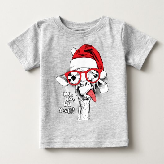 Ho Ho Y’all Giraffe Baby T - Shirt (Vorderseite)
