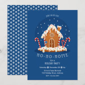 Ho-Ho-Zuhause Niedliches Weihnachtsgebäck Einladung (Vorne/Hinten)