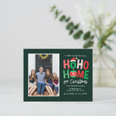 Ho Ho Zuhause Weihnachts-Bewegung Ankündigung Post (Stehend Vorderseite)