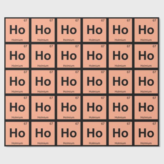 Ho - Holmium Chemistry Periodic Table Symbol Geschenkpapier (Flach)