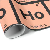 Ho - Holmium Chemistry Periodic Table Symbol Geschenkpapier (Rolleneckpunkt)