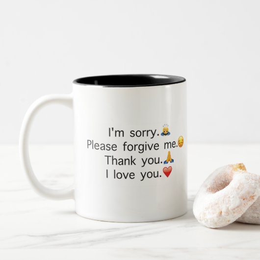 Ho oponopono Gebets-Tasse Zweifarbige Tasse (Mit Donut)