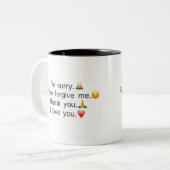 Ho oponopono Gebets-Tasse Zweifarbige Tasse (Vorderseite Links)